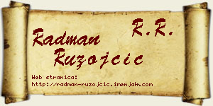 Radman Ružojčić vizit kartica